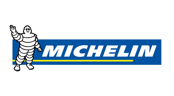Immagine del logo Michelin su sfondo bianco con il caratteristico uomo Michelin.